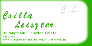 csilla leiszter business card